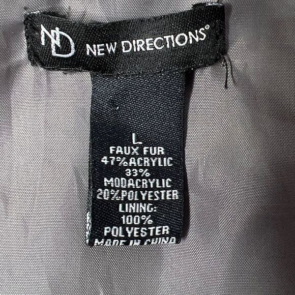 New Directions faux fur vest in browns and grays L - Picture 6 of 6